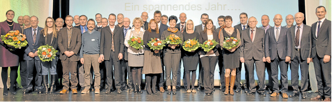 Ehrung langjähriger Mitarbeiterinnen und Mitarbeiter bei der Buchstelle LBV GmbH.