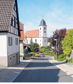 Die Götzgasse in Neunstetten, einem Stadtteil von Krautheim, nach der Dorfflurneuordnung.