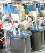 Laborfermenter zur Durchführung kontinuierlicher Gärversuche.