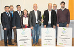 Die Preisträger und Gratulanten des L.U.I. 2019 (v. l.): Thomas Huschle, Ewald Glaser, Landwirtschaftsminister Peter Hauk, Andrea Göhring, Peter Brandmeier und Thomas Mayer, Roman Glaser und Stefan Reichenbach.
