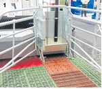 Bei vielen Herstellern wurde auf das klassische System einer Bewegungsbucht zurückgegriffen. Hierzu muss die eine Seite des Ferkelschutzkorbes aufgeklappt werden, um der Sau das Drehen zu ermöglichen. In der Ausführung gibt es allerdings große Unterschiede.