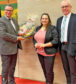 Landwirtschaftsminister Peter Hauk (l.), Kreisverbandsvorsitzende Ina Zwicker und Landrat Edgar Wolf sprachen beim Bauerntag in Göppingen.