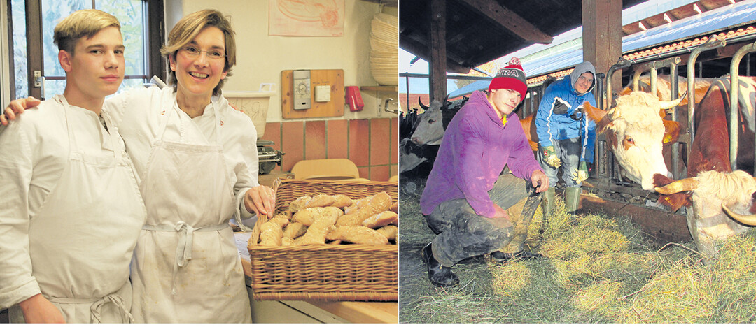 In der Backstube, der Landwirtschaft, der Käserei und bei der Holzbearbeitung sehen die Jungs in den Produkten das Ergebnis ihrer Arbeit.