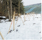 Benötigen Sie auf der Kulturfäche einen Flächenschutz (Zaun) gegen Wildverbiss, sollten Sie diesen vor der Pflanzung bauen.
