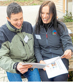Ramona Reinke und Frank Rösch, die Projektverantwortlichen an der Akademie in Kupferzell sowie der PH Ludwigsburg, freuen sich über den Eifer der Schüler und Studenten.