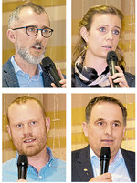 Die Referenten der LBV-Infoveranstaltung zur Immunokastration in Ulm-Seligweiler.Prof. Daniel Mörlein,Annuka Gehring,Kevin Kress,Bernhard Randler.
