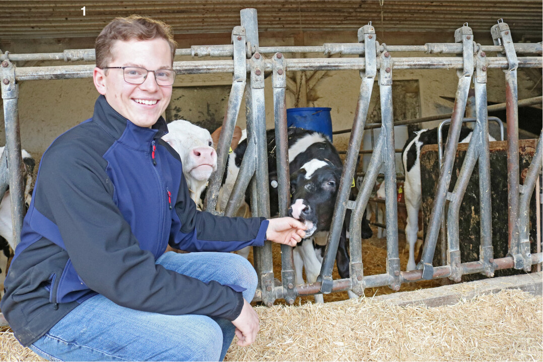 Der 18-jhrige Levi Schmidt absolviert seine Ausbildung auf dem Hof Aischland.