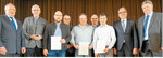 Dank, Lob und Ehrenurkunde erhielten die Teilnehmer der Gläsernen Produktion" beim Kreisbauerntag in Altensteig-Spielberg von Calws und Freudenstadts Kreisvorsitzenden Friedrich Großhans (links) und Gerhard Fassnacht (rechts) sowie den Landräten Helmut Riegger (2. von links) und Klaus Michael Rückert (2. von rechts).