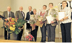 Dank für 45 Jahre Mitgliedschaft (v. l.): Erich Bucher und Christian Ziegler ehrten beim Festakt Volker Dörzbach, Renate Senk, Helga Schühle, Charlotte Bühler und Mechthild Blösch für ihr Engagement im vlf Eppingen.