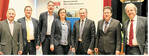 Die Akteure der GAP-Fachtagung in Niederstetten (v. l.): Alois Fahrmeier (BV Main-Tauber-Kreis), Horst Wenk (LBV), Udo Hemmerling (DBV), Ariane Amstutz (LBV), Norbert Lins (Europäisches Parlament), Alois Bauer (BMEL) und Dr. Martin Scheele (Europäische Kommission).