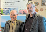 Werner Kunz (l.) verabschiedete aus dem Kreisvorstand nach mehr als 40-jähriger Mitarbeit Hubert Braun aus Büchig.