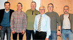 Zufriedene Gesichter beim neu gewählten MEG-Vorstand (v.l.) mit Norbert Meßmer, erster Vorsitzender; Erwin Grabherr, zweiter Vorstand; Ottmar Jörg, langjähriger Vorsitzender, und Walter Müller, dritter Vorstand. Links im Bild Markus Seemüller, Bayern MeG, und Jürgen Geyer, VMB (rechts).