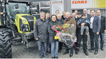 Ralf Rückauf (l.), Ehefrau Judith, die Söhne Jonas und Lukas sowie Vater Alois nahmen gerne die Glückwünsche zahlreicher Gratulanten aus dem Verlag des Landwirtschaftlichen Wochenblatts in Hessen, des Hessischen Bauernverbandes und von der Firma Claas sowie den Vertretern ihrer Niederlassungen entgegen.
