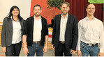 Das wiedergewählte Vorstandsteam von links: Beirätin Andrea Hanselmann, stellvertretender Vorstand Thomas Weinert, Vorstand Joachim Humpfer und stellvertretender Vorstand Andreas Krepp.