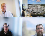 Über die Festpreisabsicherung informierten (oben links) Professor Holger Thiele vom Kieler ife-Institut; Florian Hildebrand (links) von StoneX Financial Europe S.A. und Darko Turajlic, FoodBusiness.Digital GmbH.