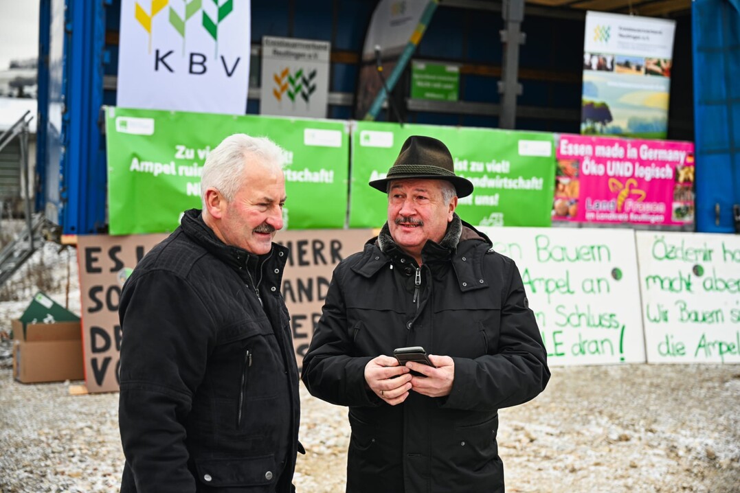 Vom 8. bis 15. Januar 2024 finden in ganz Baden-Wrttemberg, wie hier in Reutlingen, und bundesweit Proteste und Demonstrationen von Landwirten statt. Hintergrund sind die geplanten Beihilfe-Krzungen der Bundesregierung.