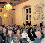 Der Rittersaal des Kirchberger Schlosses war zur Auftaktveranstaltung, dem Organic Forum, voll besetzt.