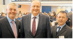 Starkes Trio beim Bauerntag in Hechingen. Präsident Joachim Rukwied umrahmt von den Kreisobmännern Alexander Schäfer und Jörg Kautt (rechts) ist von der Zukunft der Landwirtschaft überzeugt. Sein Appell: Gemeinsam für die Bauern streiten!