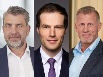 Neue BayWa-Manager fr Agrar und Technik, von links: Armin Kolditz , Jrg-Simon Immerz und Jrgen Rckert.
