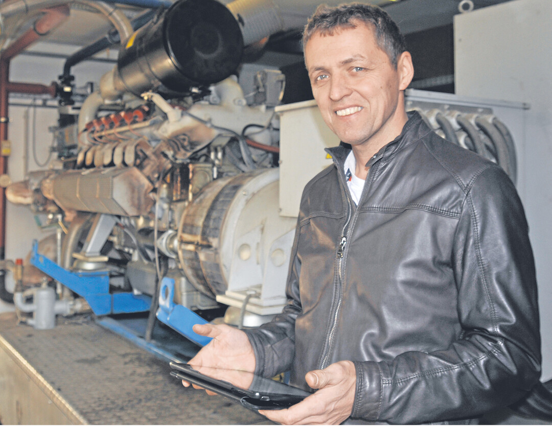 Thomas Karle denkt, dass die flexible Stromerzeugung die Zukunft bei Biogas ist: „Wir können Gas speichern und machen punktgenau Strom".
