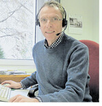 Michael Lenz beim Probecheck zum Webinar Multikopter.