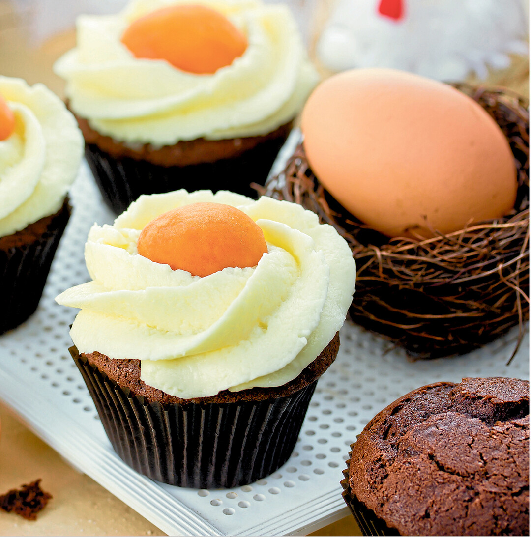 Jetzt vor Ostern haben Eier Hochkonjunktur. Hartgekocht, gefärbt oder kunstvoll bemalt, werden sie zum dekorativen Osterei, aufgeschlagen lockern sie Ostergebäck. Auch in Waffeln sind sie unverzichtbar, wie bei den Rezepten auf den folgenden Seiten. Eier aus deutscher Erzeugung sind mit DE gestempelt. Die erste Ziffer des Stempels gibt über die Art der Tierhaltung Auskunft: 0 bezeichnet ökologische Erzeugung, 1 Freilandhaltung, 2 Boden- und 3 Käfighaltung.