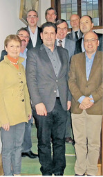 Zu Gast beim Bauernverband Heilbronn-Ludwigsburg: Die CDU-Abgeordneten Friedlinde Gurr-Hirsch (l.), Alexander Throm (r.) und Bernhard Lasotta (3. v. l.).
