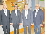Leiten den Maschinenring: (v. l.) Geschäftsführer Alfred Krug (von links), stellvertretender Vorsitzender Roland Lohr, Vorsitzender Karl-Heinz Mayer und stellvertretender Vorsitzender Clemens Schäfer.