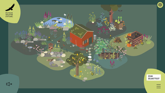 Interaktive Karte fr einen wildtierfreundlichen Garten.