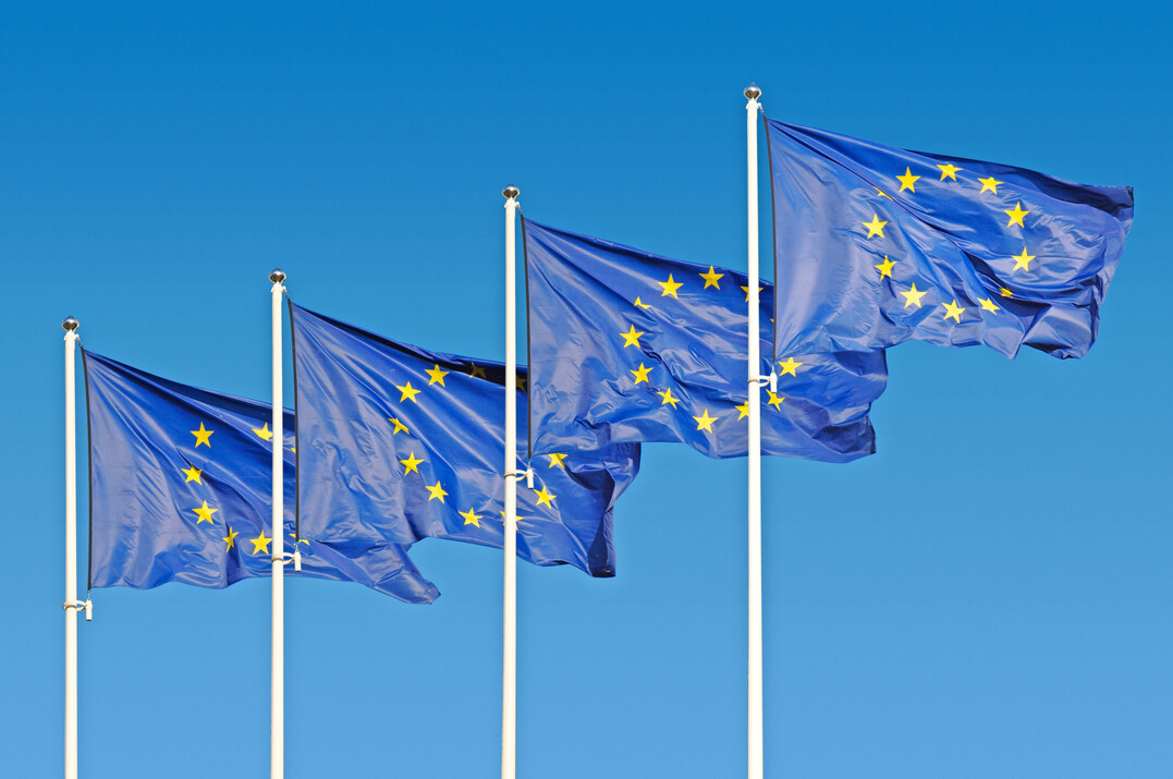 Flaggen der Europäischen Union.