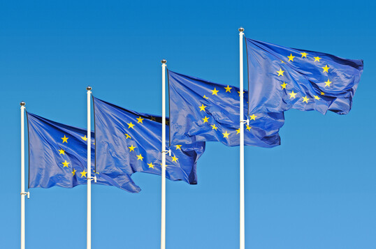  Flaggen der Europischen Union.