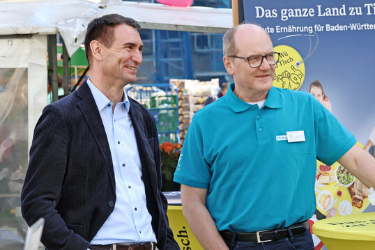 LBV-Vizepräsident Hans-Benno Wichert im Gespräch mit Falk Kullen, Geschäftsführer der MBW.