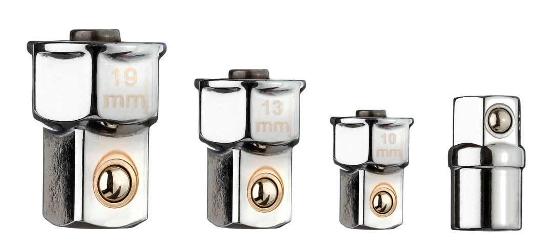 Die Adapter ergnzen Ring-Ratschenschlssel zur Knarre.