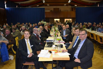 Rechts vorne: Herbert Kempf, Andreas Sigmund (Vorsitzender und Geschftsfhrer des KBV Neckar-Odenwald)