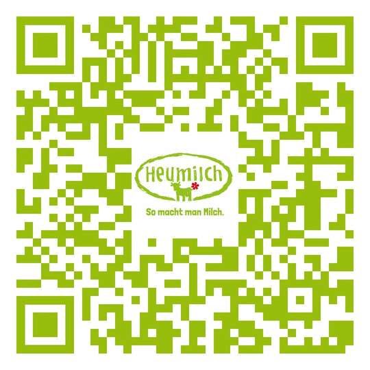 Unter diesem QR-Code ist der neue Whatsapp-Kanal der ARGE Heumilch zu finden. 
