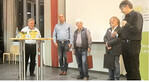 Diskussionsteilnehmer in Brackenheim von links: Adolf Monninger, Frank Braun, Werner Beck, Prof. Dr. Ralf Vögele und Bezirksbauernpfarrer Ulrich Hörrmann.