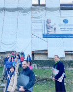 Landschaftsarchitektin Isabel David (r.) führte in Begleitung des Architekten Timo Raible im Anschluss an die Klosterführung durch den Barockgarten.