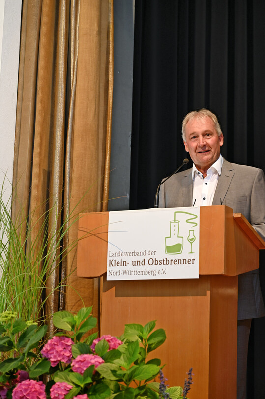 Prmierungsfeier Kleinbrenner Nord-Wrttemberg: Der Vorsitzende Karl Mller