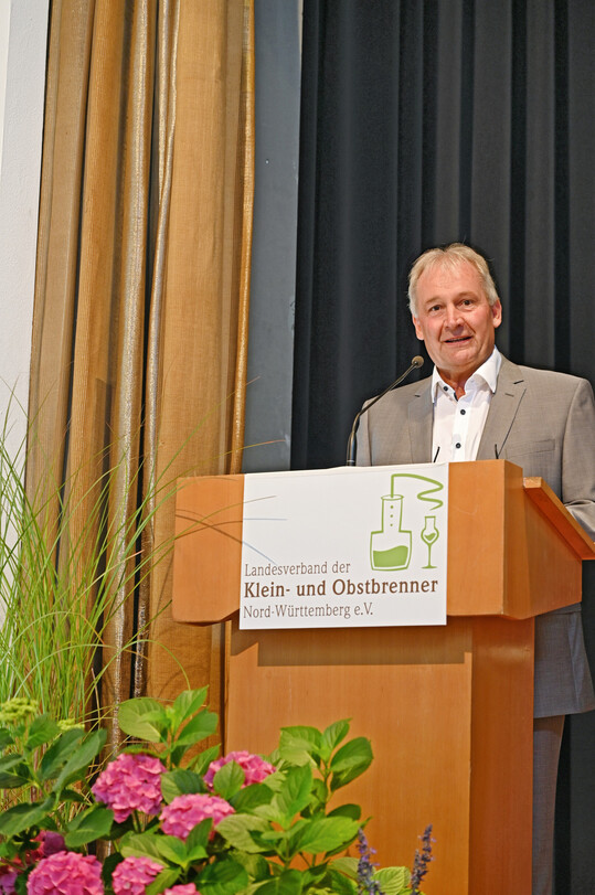 Prmierungsfeier Kleinbrenner Nord-Wrttemberg: Der Vorsitzende Karl Mller