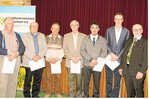 Kreisvorsitzender Christian Ziegler (r.) gratulierte den verdienten Ortsobmännern aus dem Kreisverbandsgebiet Heidenheim.