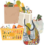 Gekaufte Lebensmittel zu Hause gleich richtig verstauen.