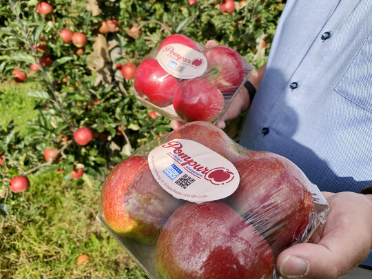 Um Verwechslungen mit anderen Apfelsorten zu vermeiden, sind die aller-gikerfreundlichen Äpfel mit einer Plastikfolie geschützt. Da ihre Verträglichkeit für Allergiker entscheidend ist, muss jede Vermischung ausgeschlossen werden.