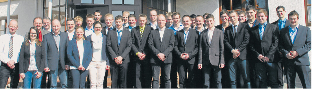 Die Absolventen der Fachschule für Landwirtschaft Biberach.