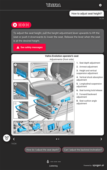 Per Spracheingabe lassen sich Daten und Informationen abrufen.