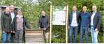 Vertreter der am Wildbiene-Projekt beteiligten Organisationen: (v. l.) Patrick Trötschler (Bodensee-Stiftung), Werner Vooren (Imker), Katja Röser (Marktgemeinschaft Bodenseeobst), Dr. Florian Schäfer (Nachhaltigkeitsmanager REWE Group), Michael Winste (WOG Württembergische Obstgenossenschaft Raiffeisen), Andreas von Traitteur (Obstbauer) und Johannes von Eerde (Obst vom Bodensee Vertriebsgesellschaft).