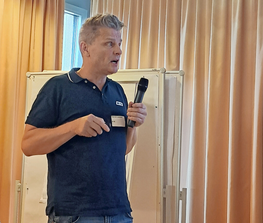 Dr. Patrick Lawson von der K+S AG erklrt die Bedeutung der Qualitt des Spritzwassers.