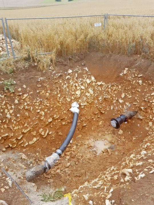 Terra fusca-Rendzina bei Frohnstetten im Landkreis Sigmaringen.
