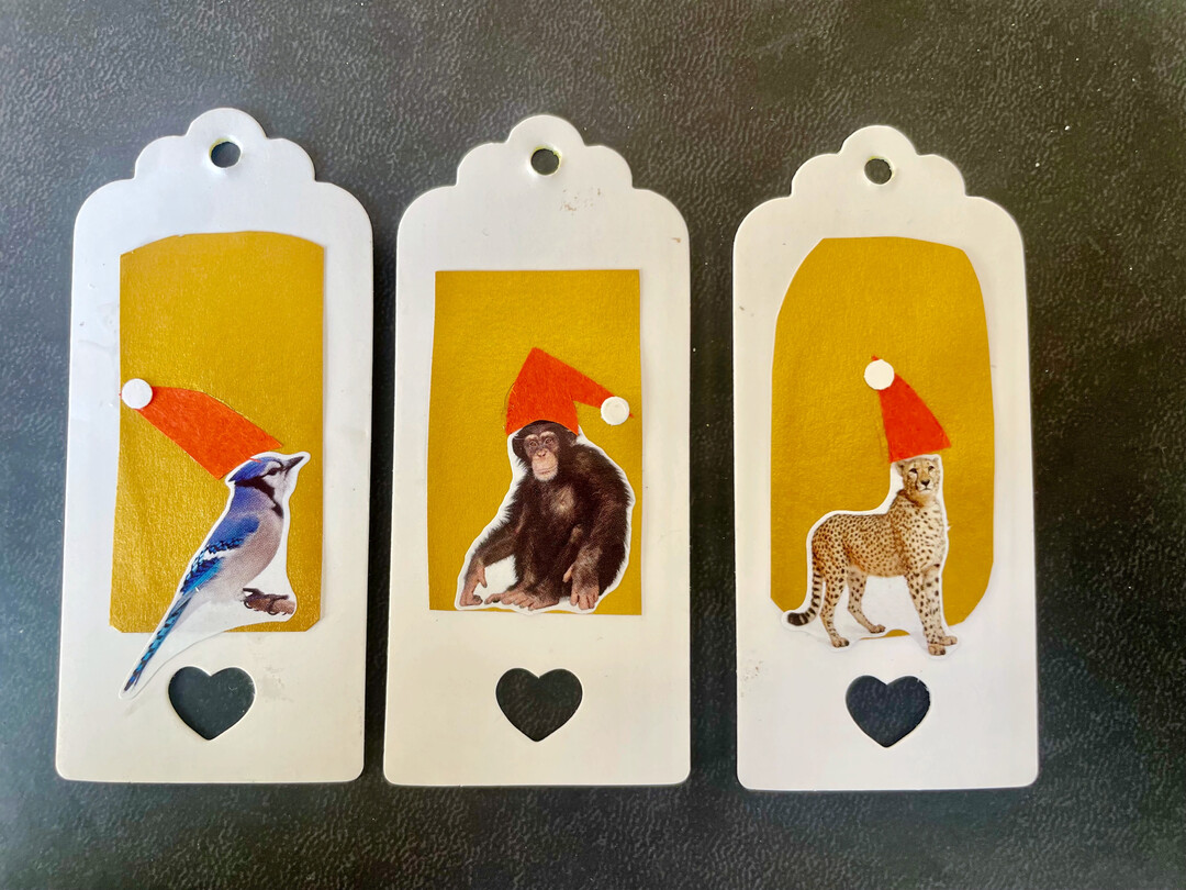 Selbstgemachte Namensanhnger machen ein Weihnachtsgeschenk noch persnlicher.