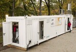 Die Pilotanlage DemoSNG passt in einen handelsüblichen Frachtcontainer. Sie ist mobil und dezentral einsetzbar.