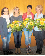 Kreisvorsitzende Antonie Gierer (v. l.) mit den ausscheidenden Ortsbäuerinnen Margret Hakspiel, Karin Fitz und Bettina Muth.